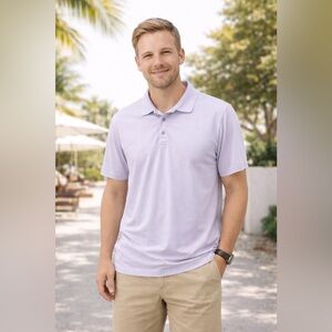 APT.9 Performance Polo Shirt Lavender Purple Men’s XXL